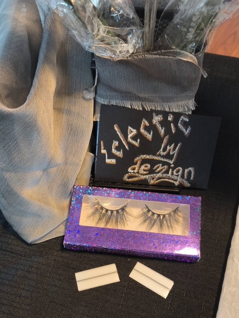 Boutique Dramatic 3D Faux Mink Lashes NIB Set With Glue Strips & Spoolie